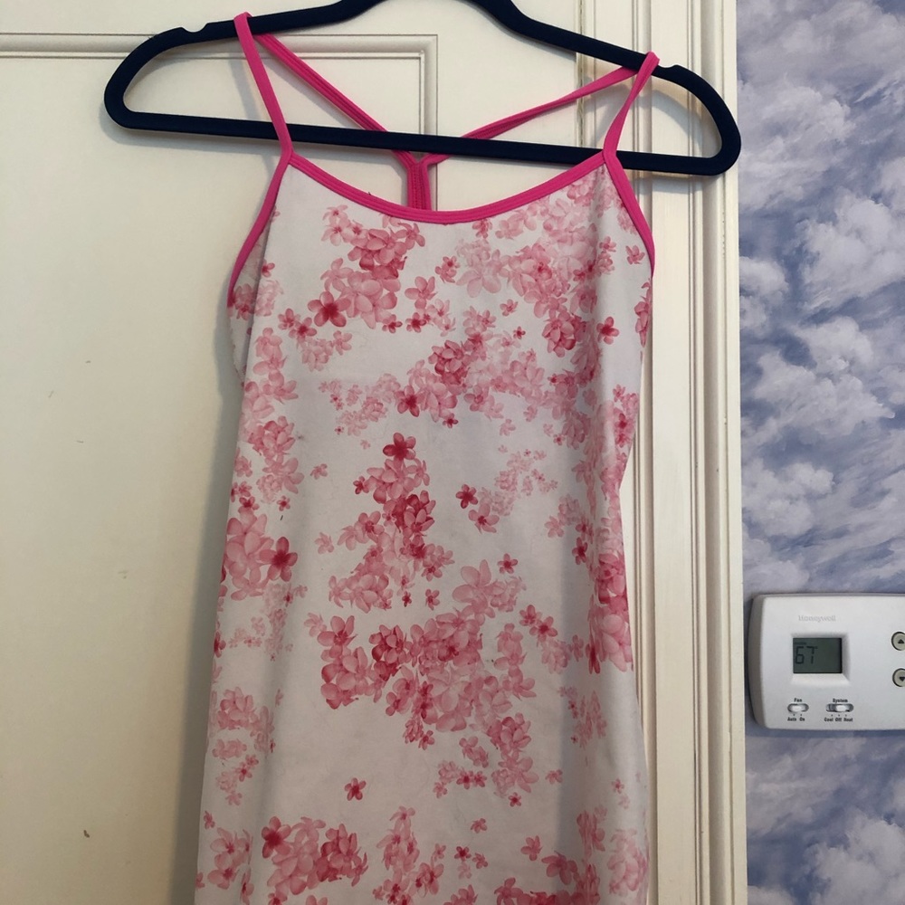 Lulu Lemon Pink & White Tank Top